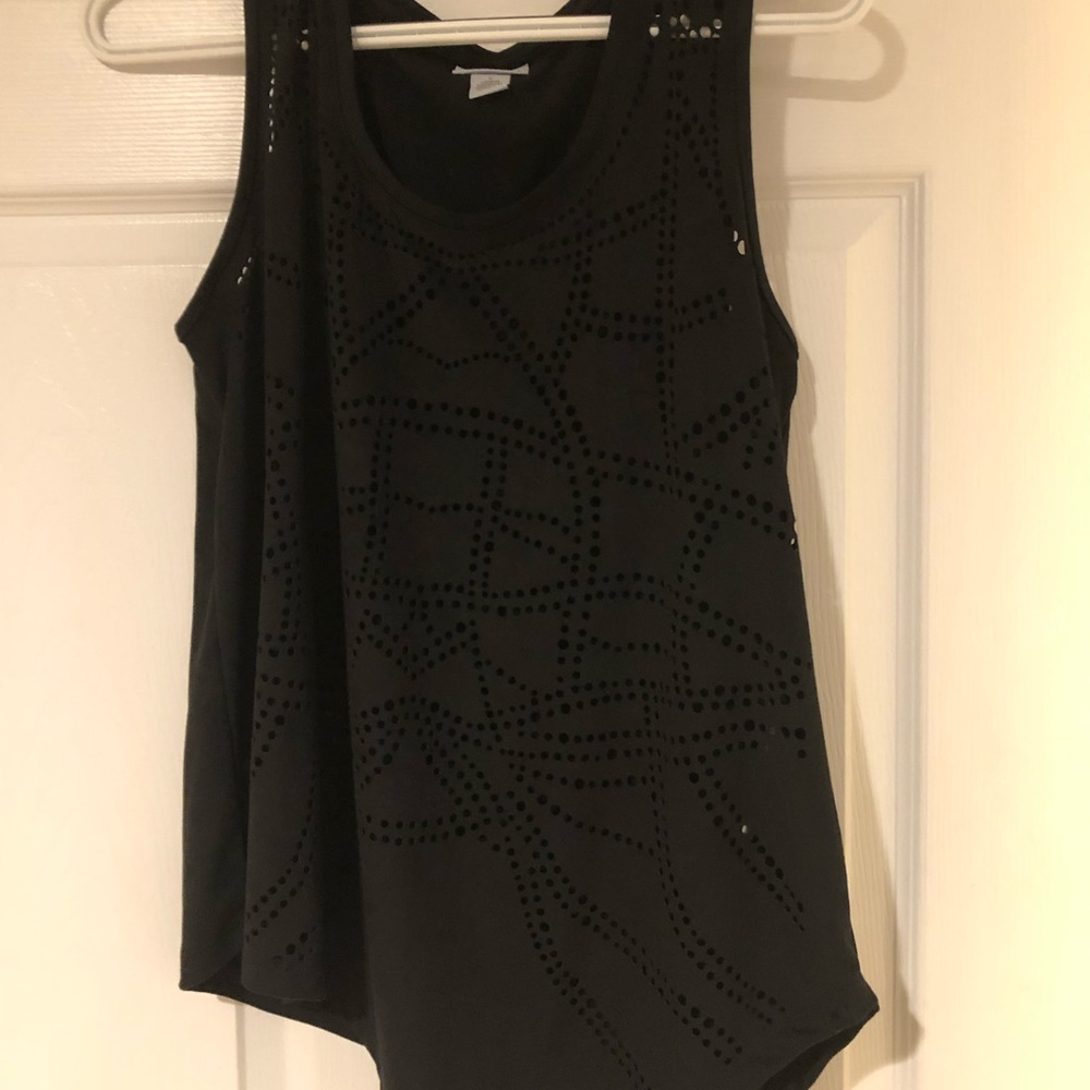 Black side draped sleeveless top